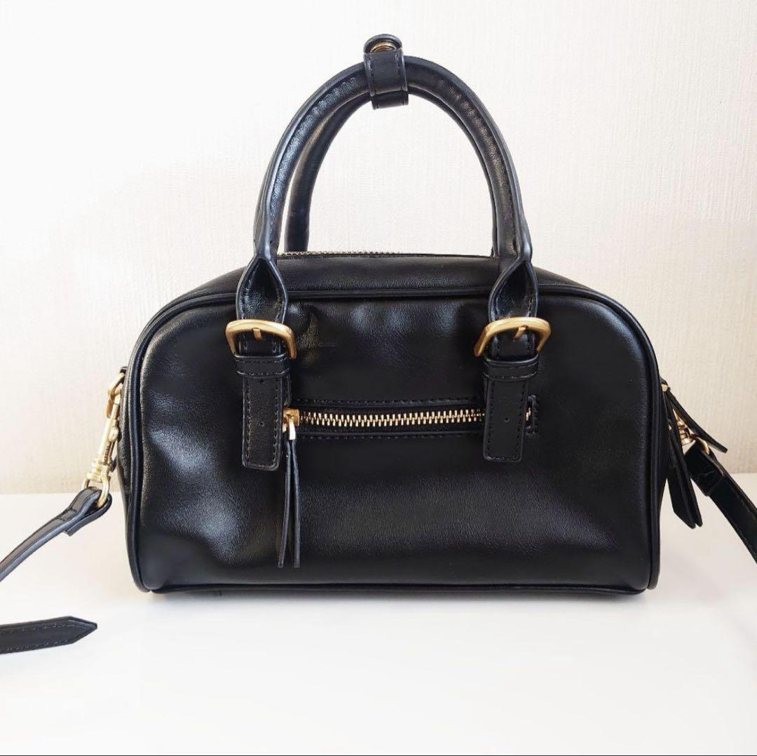 ZARA ショルダー用ストラップ付 肩掛け ボストンバッグ ブラック 新品 ZARA ロープストラップ ボストンバッグ ショルダーバッグ - メルカリ
