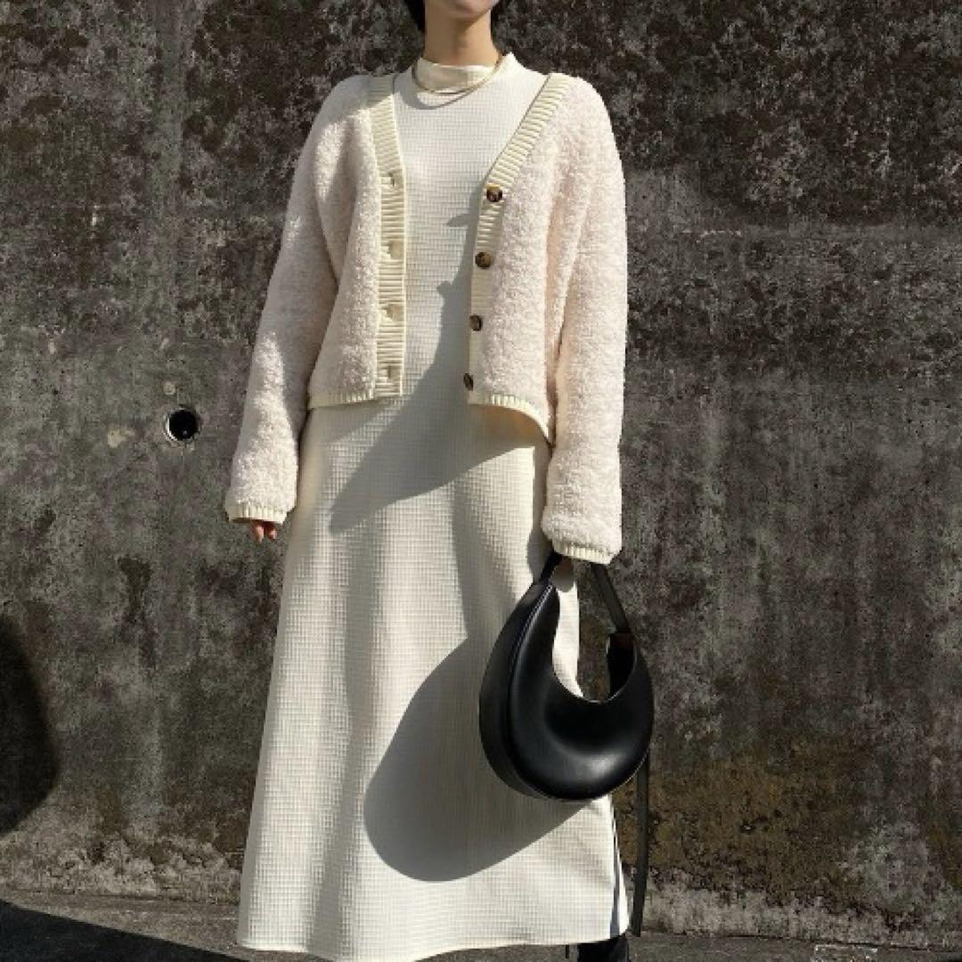 未使用★Ameri★ BOA CROPPED KNIT CARDIGAN★完売★