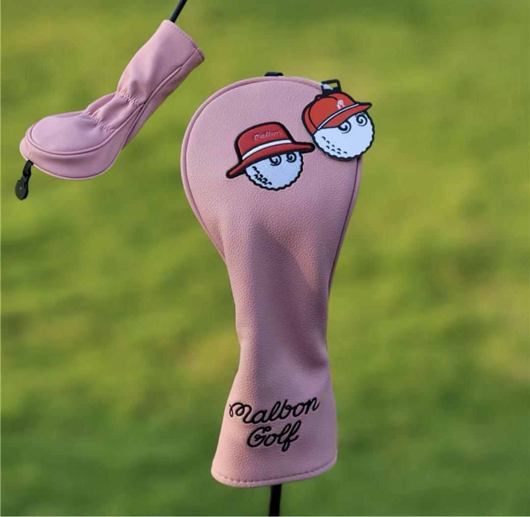 【大人気値下げ新品4点セット】Malbon マルボンゴルフクラブカバーピンク色