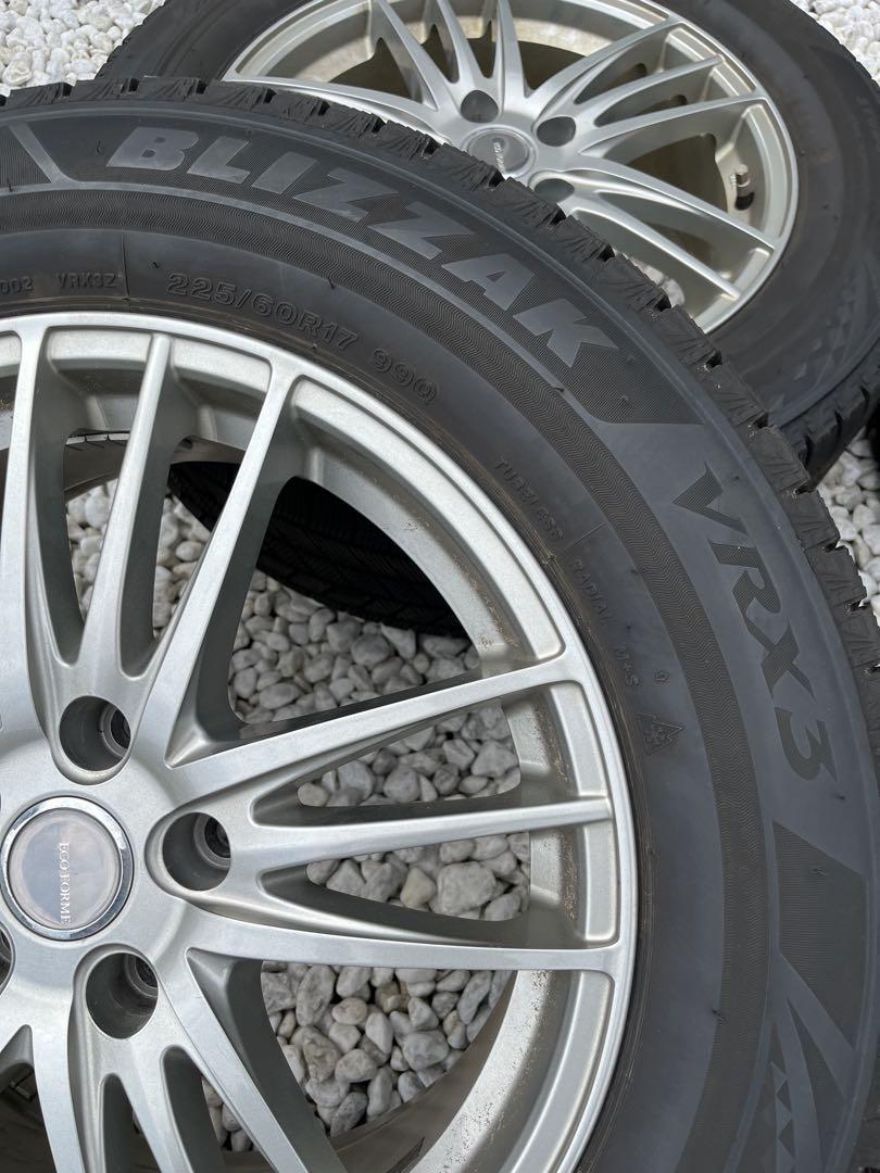 ブリヂストン225/60R17 スタッドレスタイヤ・ホイールセット 1本