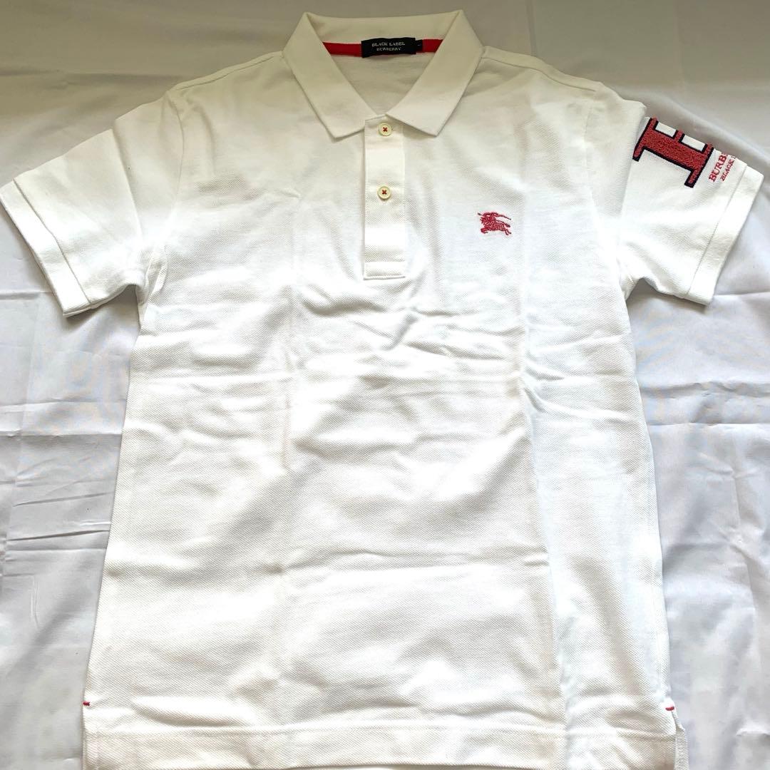 バーバリー　ブラックレーベル　ポロシャツ　白