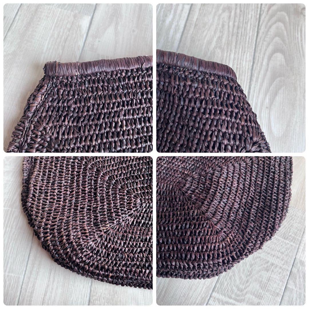 極美品 NORO ノロ ラフィア カゴバッグ A4可 夏トートバッグ