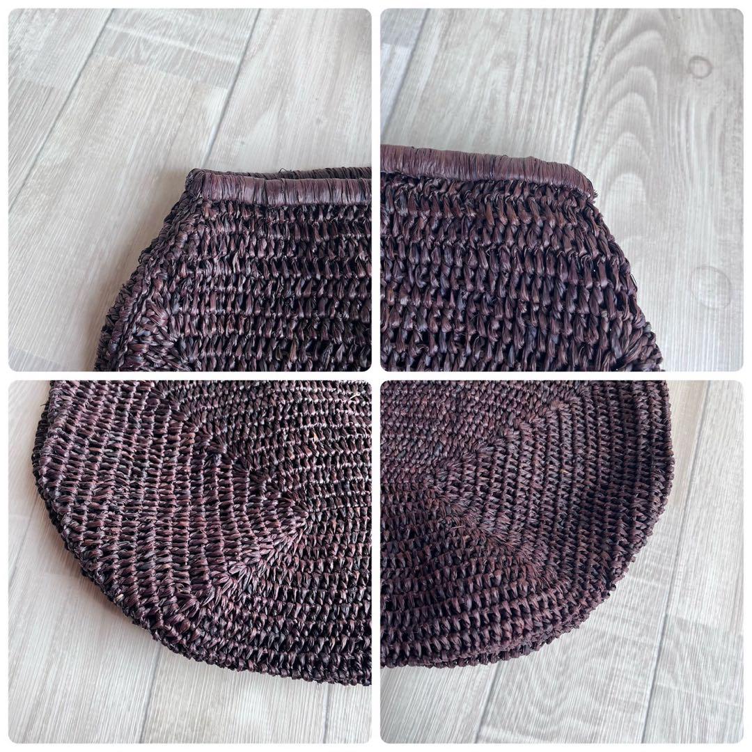 極美品 NORO ノロ ラフィア カゴバッグ A4可 夏トートバッグ