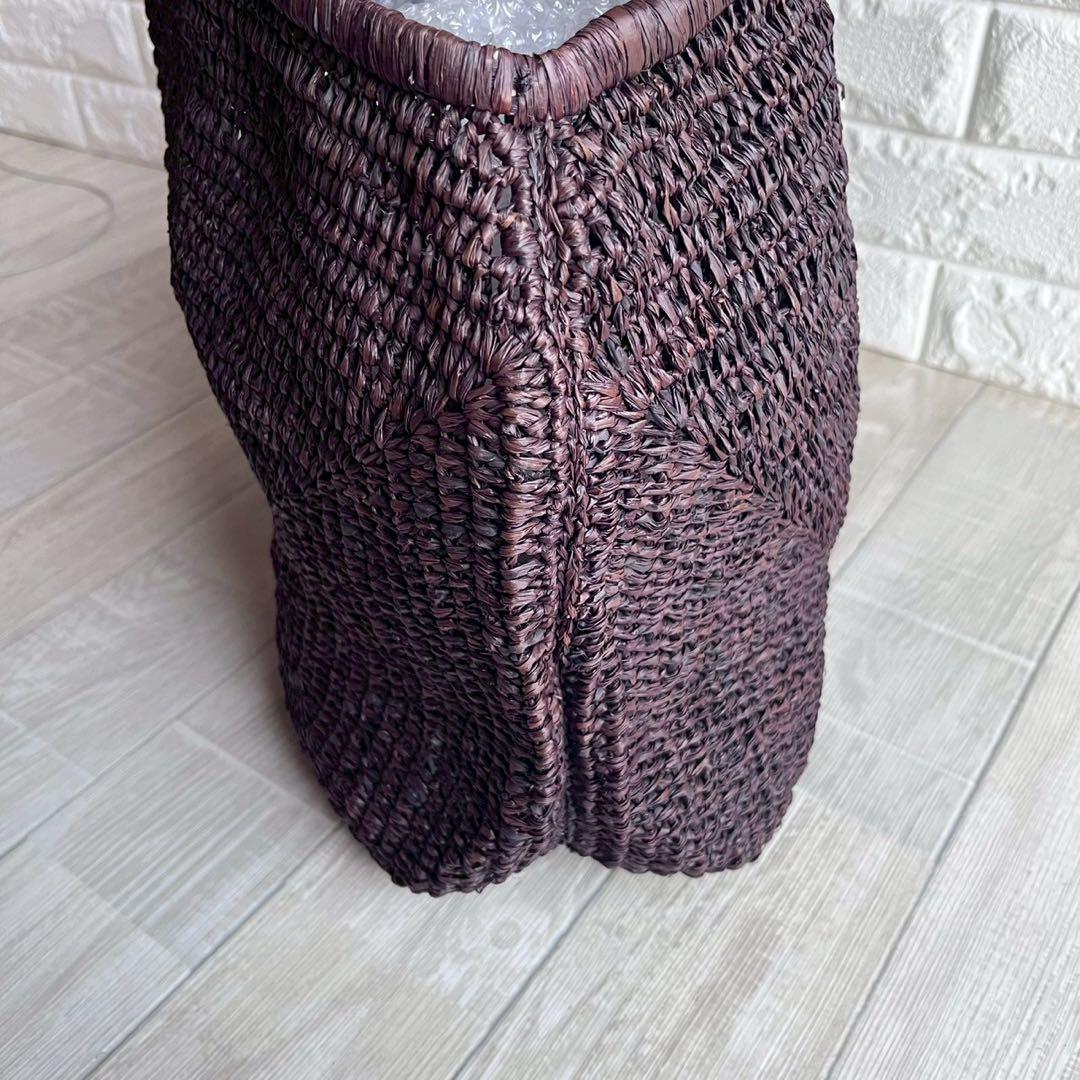 極美品 NORO ノロ ラフィア カゴバッグ A4可 夏トートバッグ