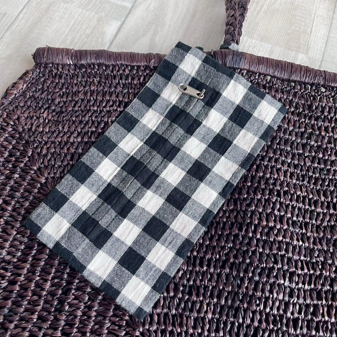 極美品 NORO ノロ ラフィア カゴバッグ A4可 夏トートバッグ