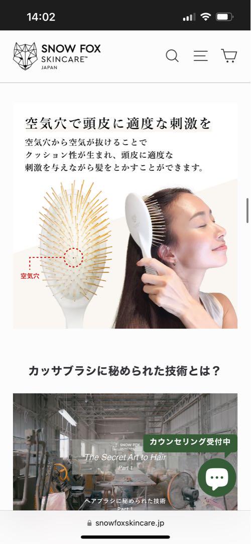 スノーフォックス　プレミア スカルプ カッサ ヘアブラシ