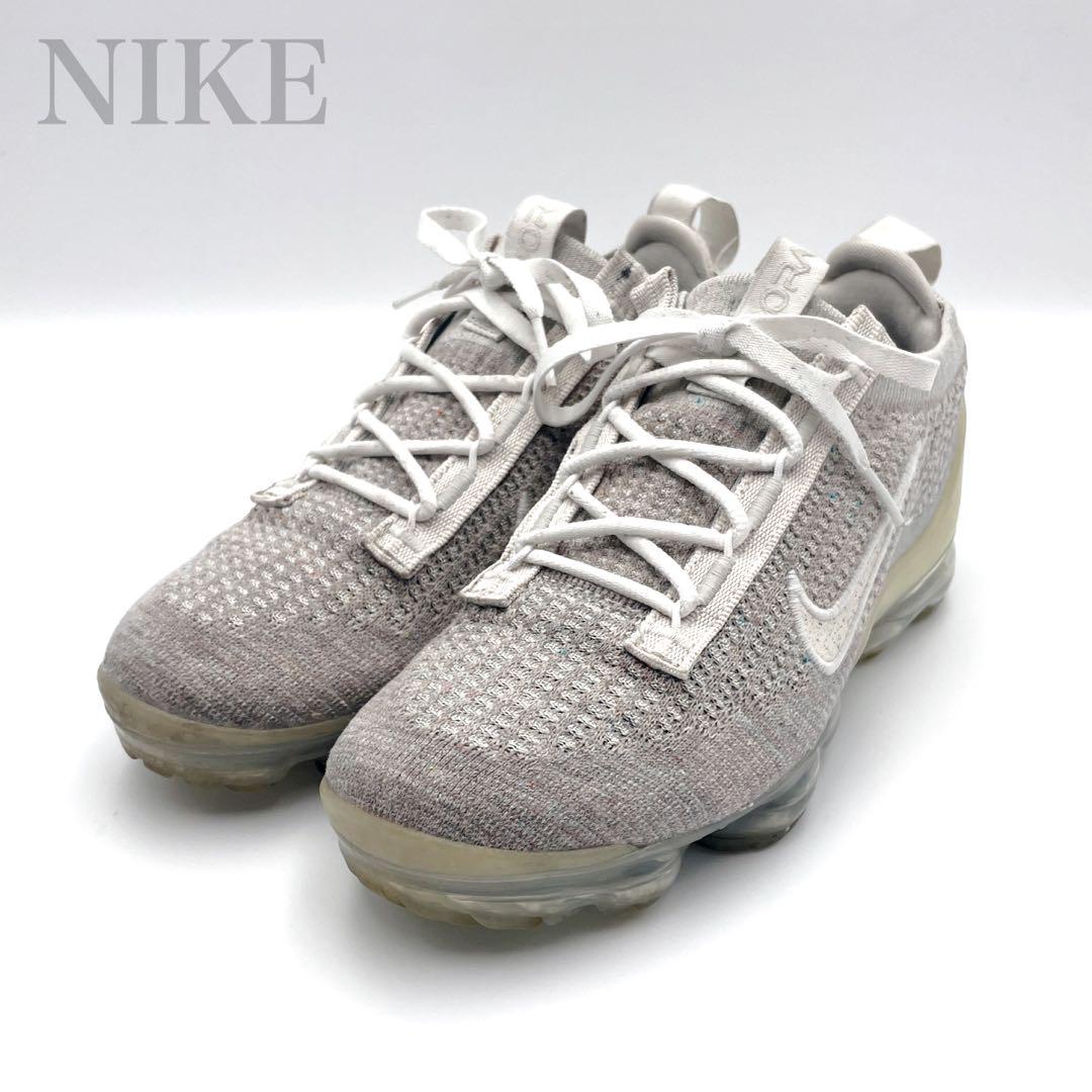 NIKE ヴェイパーマックス フライニット　スニーカー グレー ホワイト 24