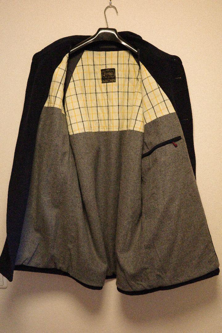 【25％OFF】 カシミア ウール HERNO ハーフコート ネイビー ステンカラーコート ジャケット・アウター