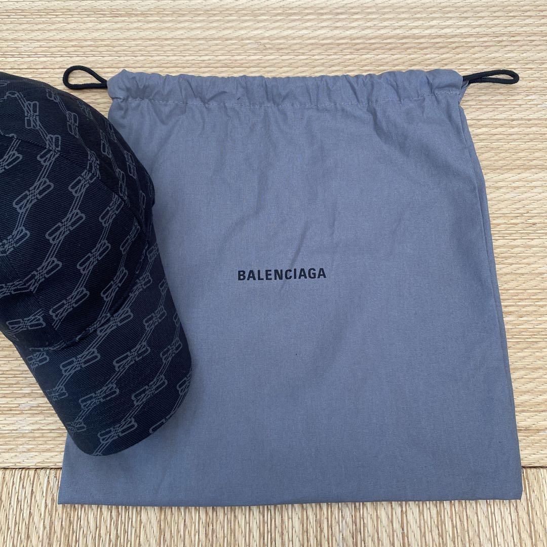 新品未使用✩バレンシアガ BBモノグラムキャップ ブラック