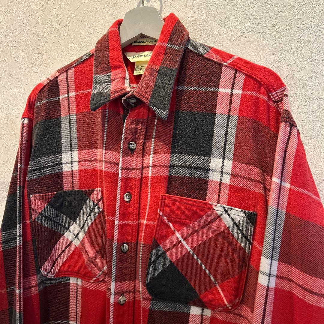 セントジョンズベイ ビックマック チェック柄ヘビーネルシャツXL相当XL LL VINTAGE