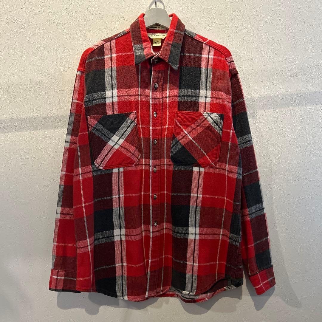 USA製 セントジョンズベイ ビックマック チェック柄ヘビーネルシャツXL相当 USA製 セントジョンズベイ ビックマック チェック柄ヘビーネルシャツXL相当