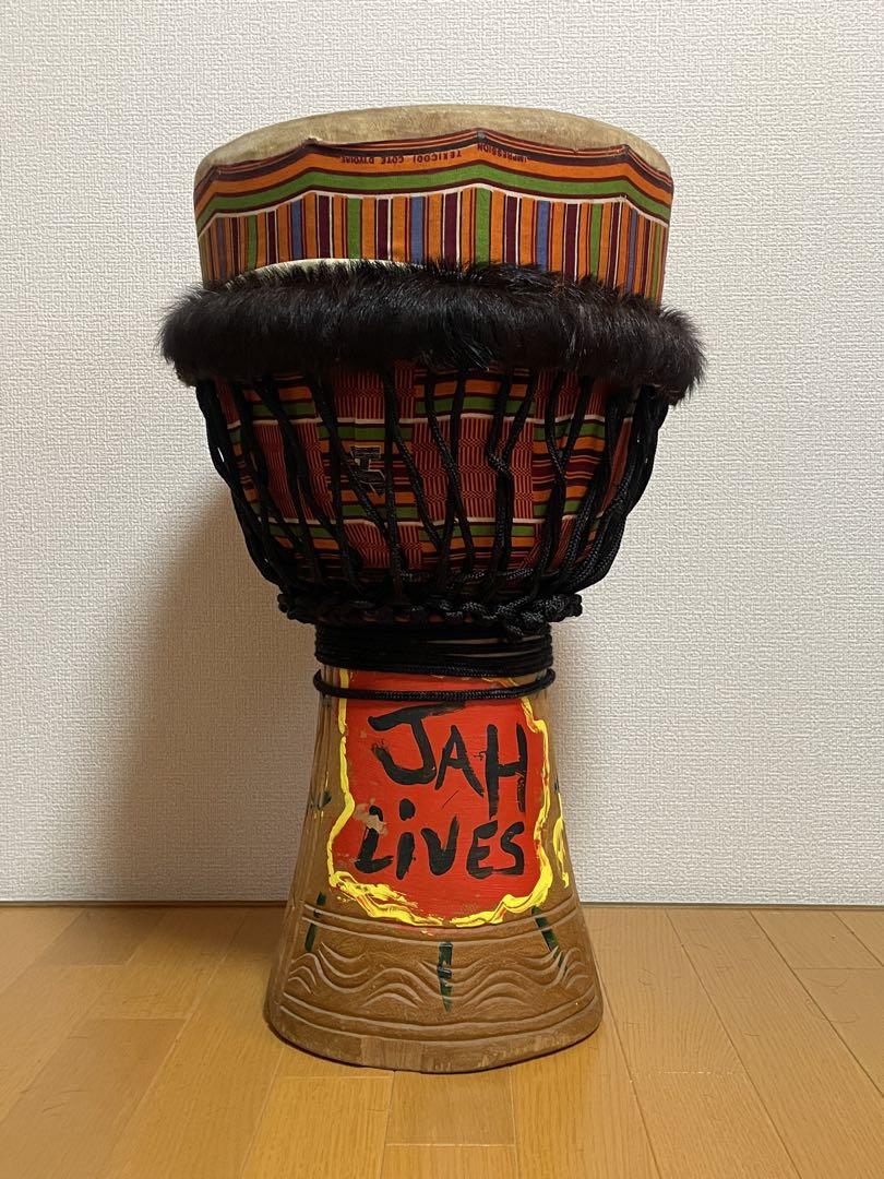 高級素材使用ブランド 大型ジャンベ スタンド付 メルカリ - ジャンク（皮なし） 民族楽器 パーカッション・打楽器