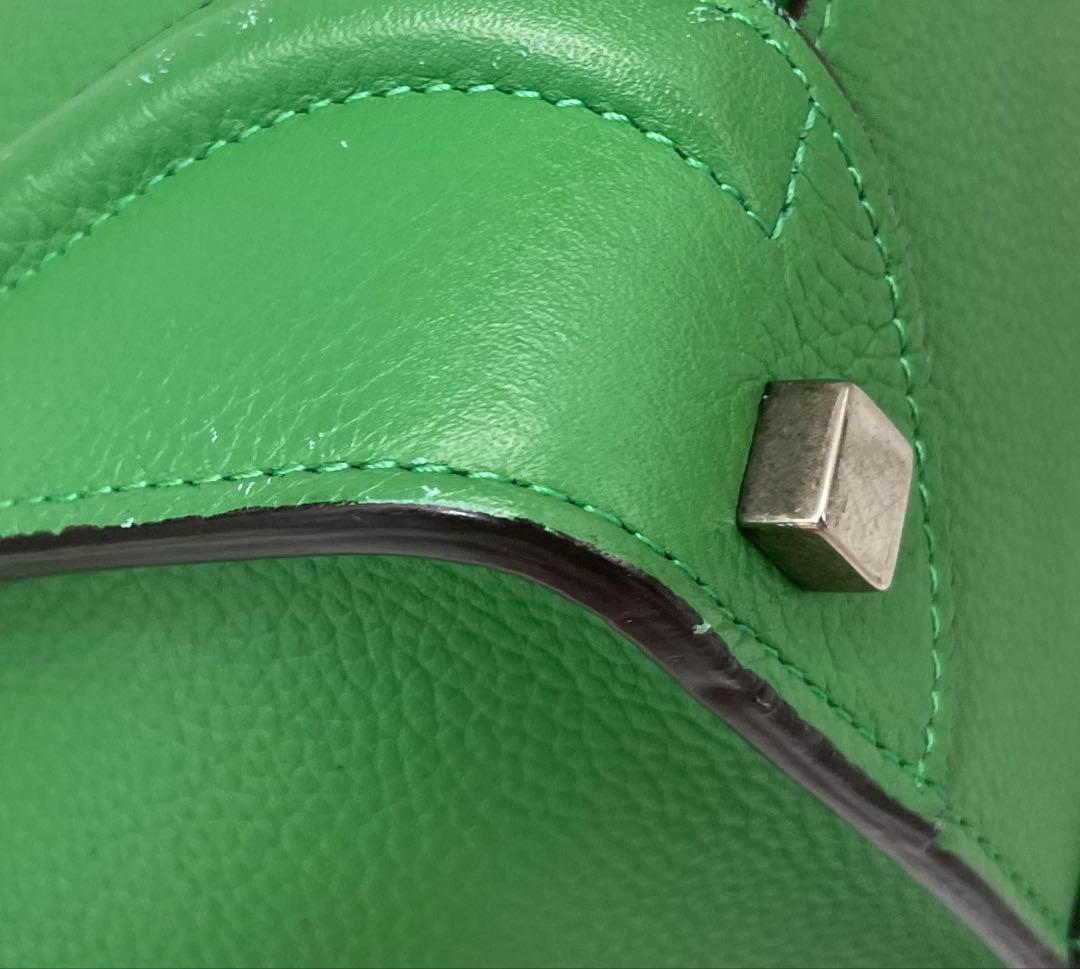 CELINE セリーヌ ラゲージ マイクロショッパー ハンドバッグ グリーン