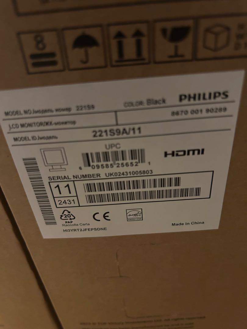 PHILIPS 液晶モニター 21.5インチ 221S9A/11②