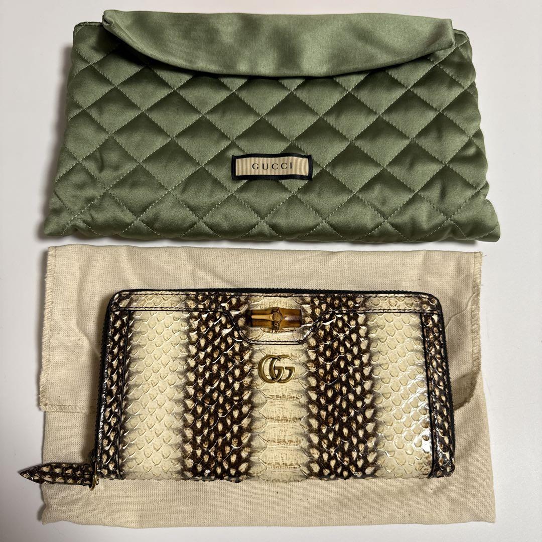 GUCCI バンブー ダイアナ ラウンドファスナー ウォレット - メルカリ