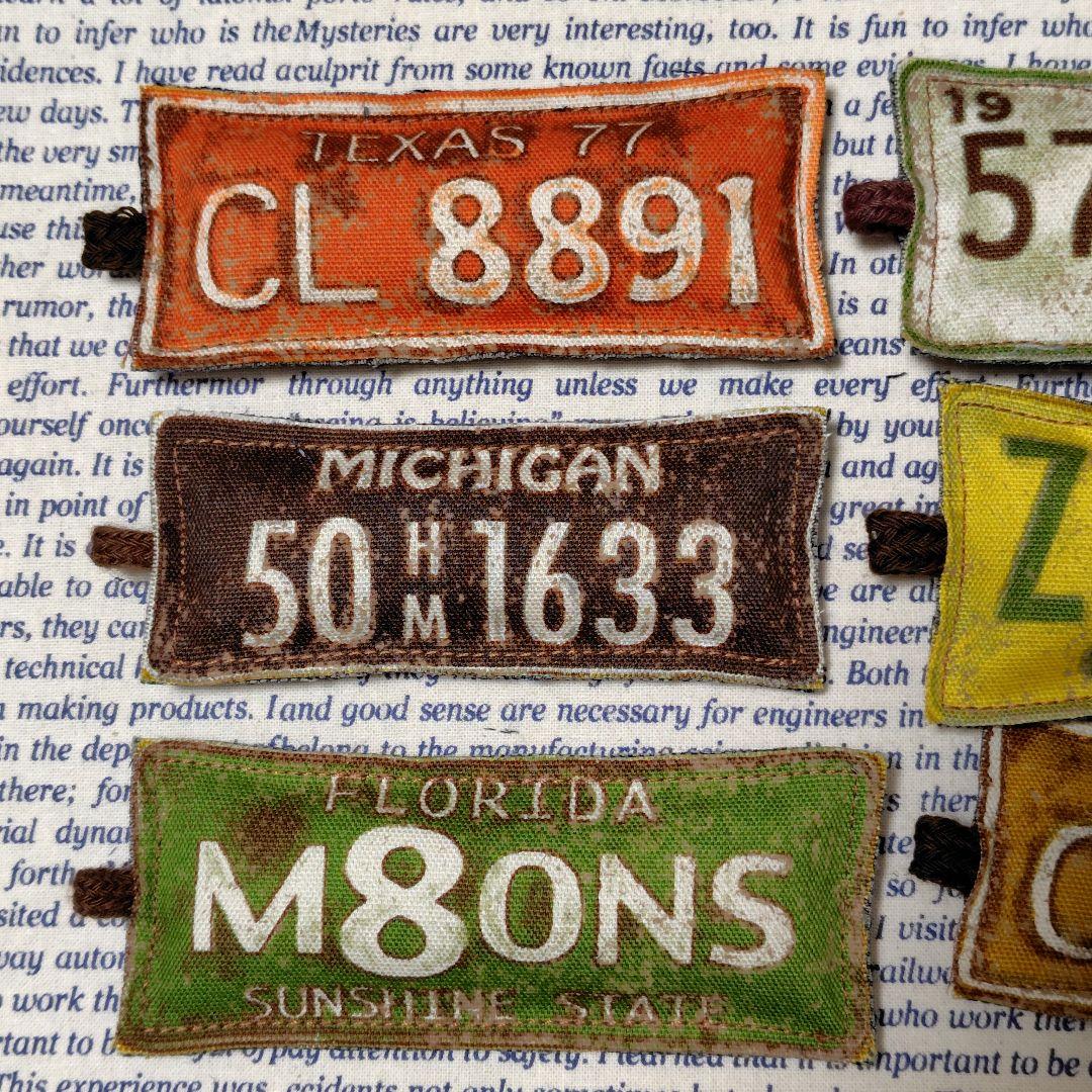 J2 デニムリメイク ぷっくりクッションタグ ♡ ナンバープレート デニム ⑥