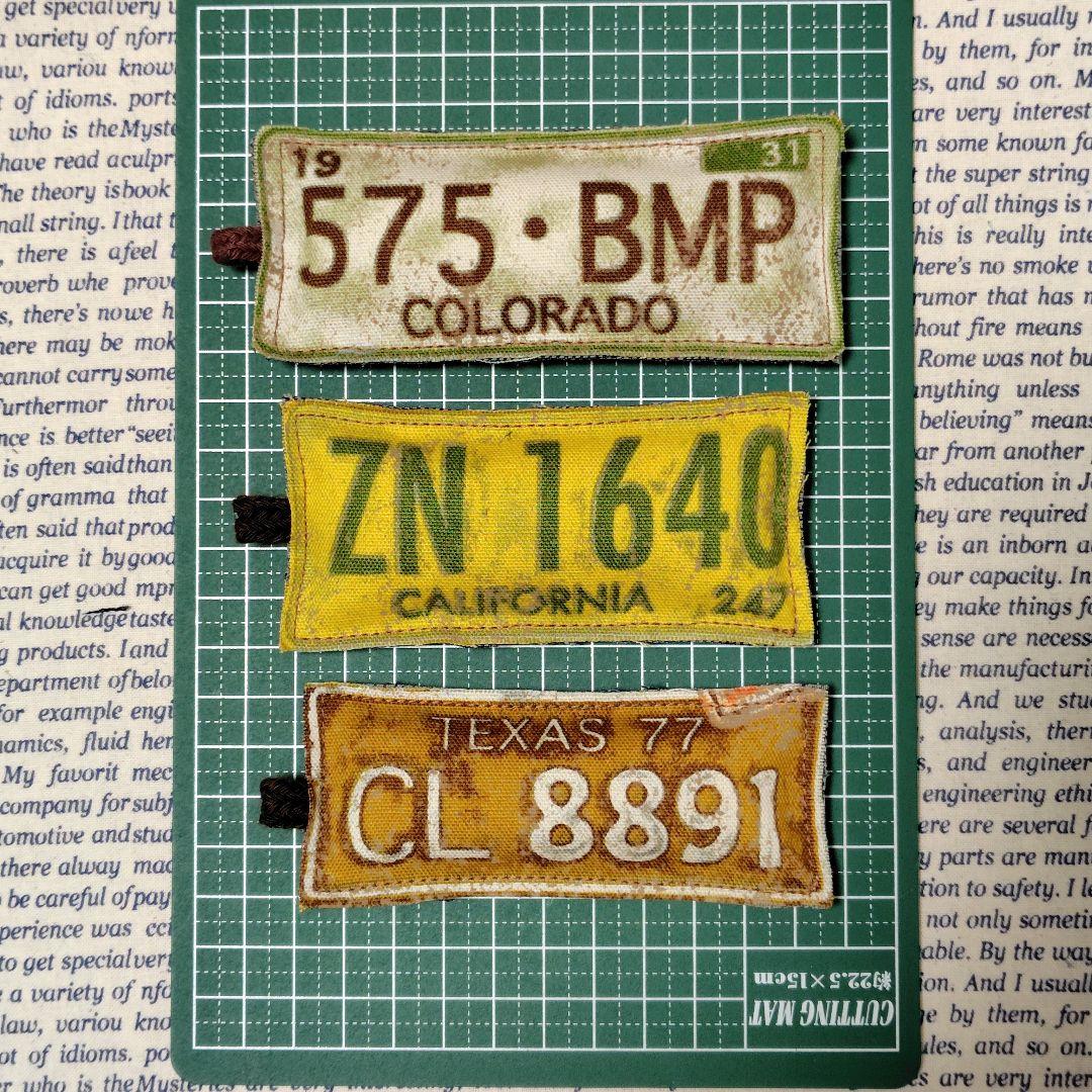 J2 デニムリメイク ぷっくりクッションタグ ♡ ナンバープレート デニム ⑥