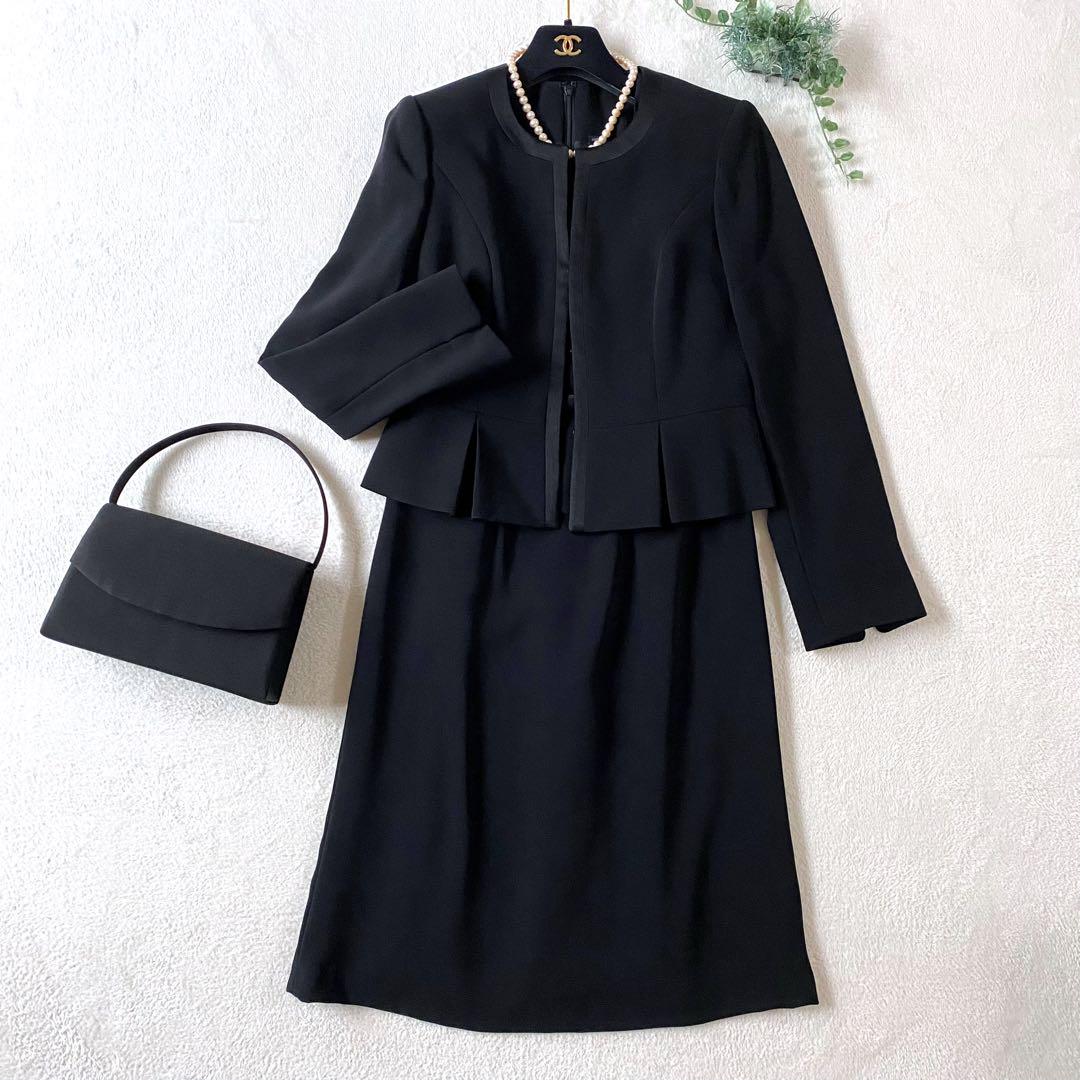 【11号】東京イギン　喪服　礼服　ブラックフォーマル アンサンブルスーツ　L