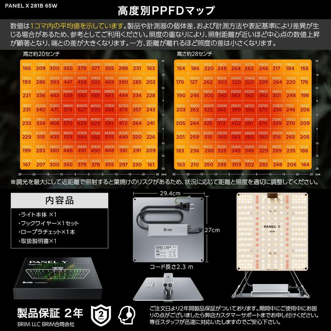 BRIM(ブリム) PANEL Y 植物育成ライト PANEL Y 281B