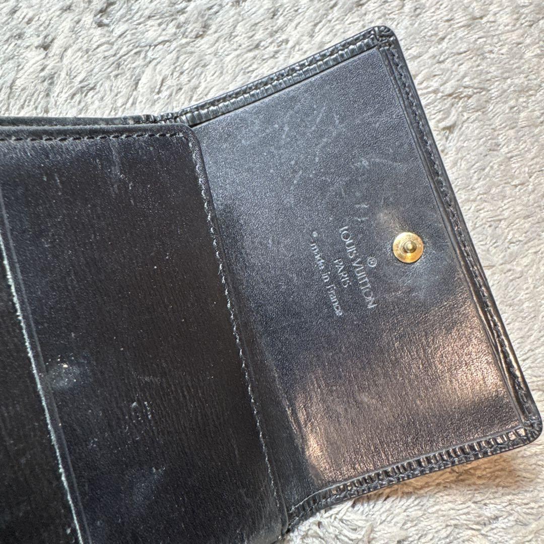 LOUIS VUITTON ルイヴィトン 三つ折り財布 エピ ブラック