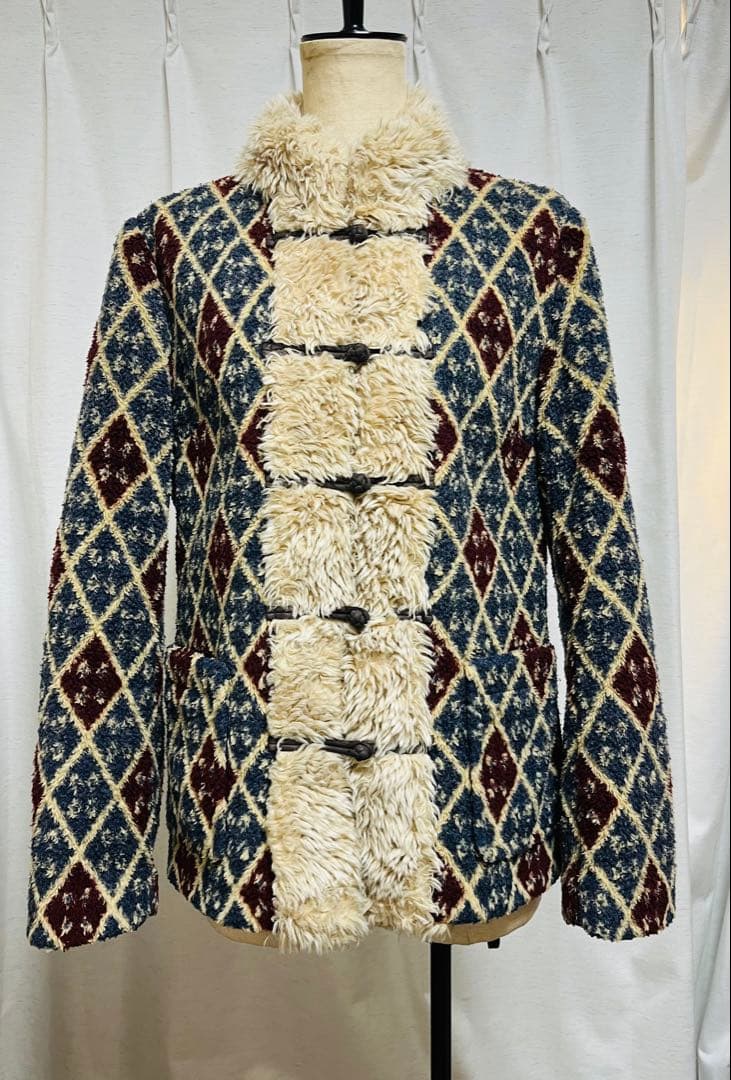 ミッシェルクラン シェルパ ナバホスタイル チャイナジャケット 38M MK MICHEL KLEIN