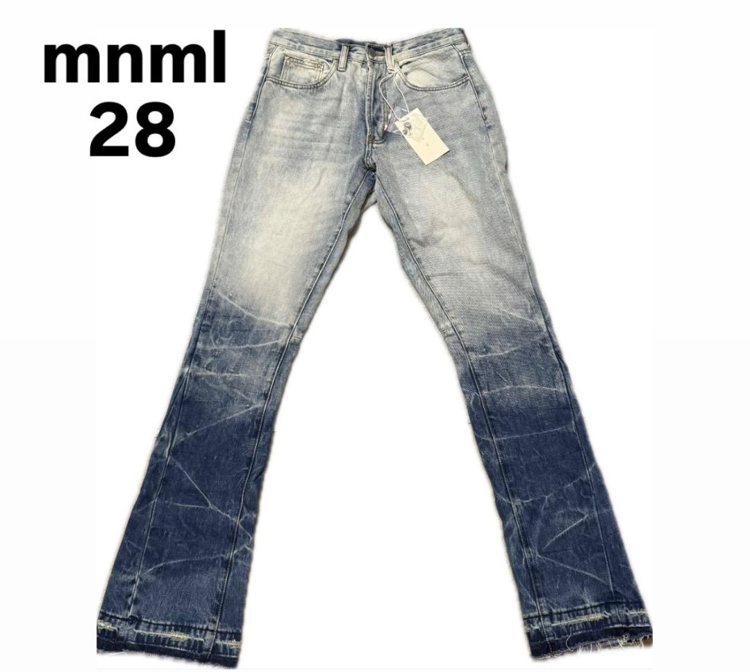 【新品】mnml B594 SUN FLARE DENIM PANTS BLUE