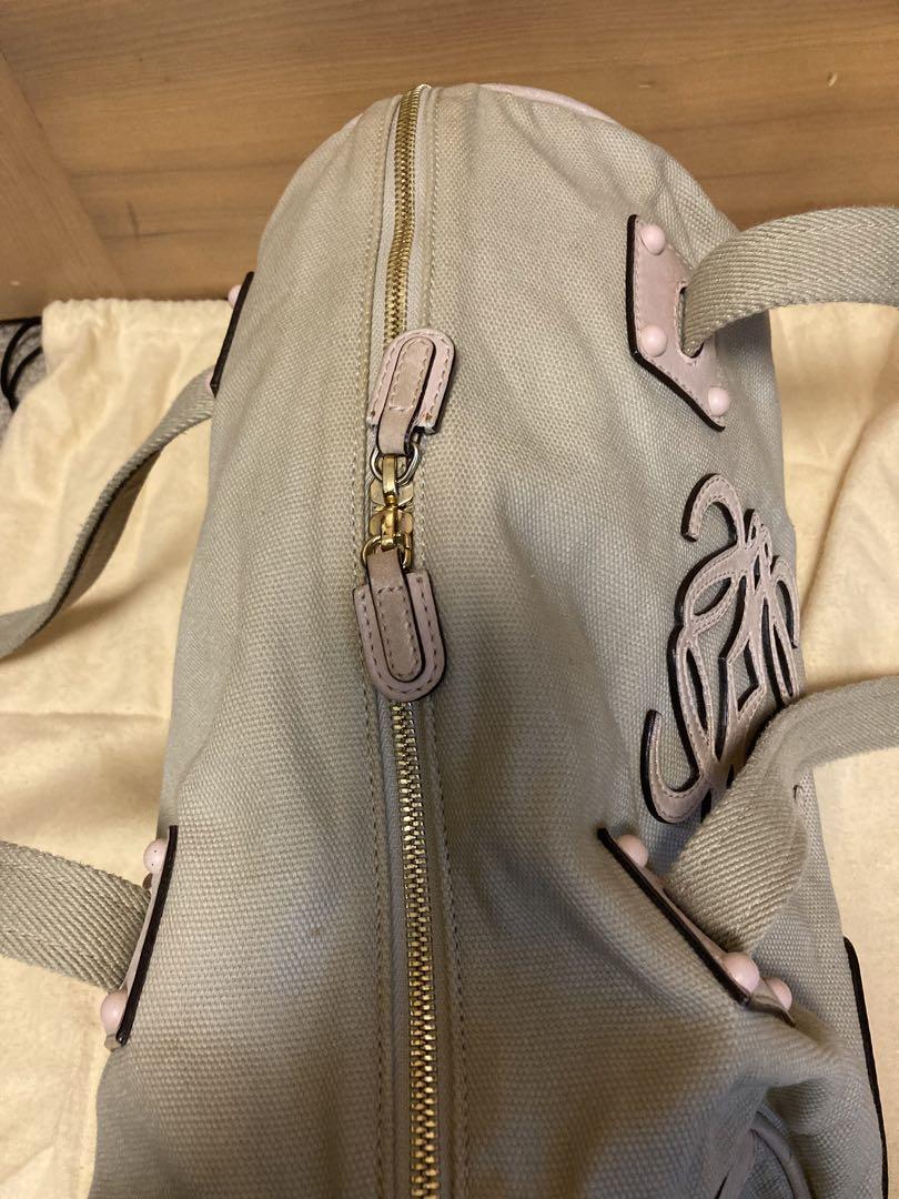 LOEWE アナグラムキャンバスレザーショルダーバッグ LOEWE ロエベ アナグラム キャンバス レザー ショルダーバッグ