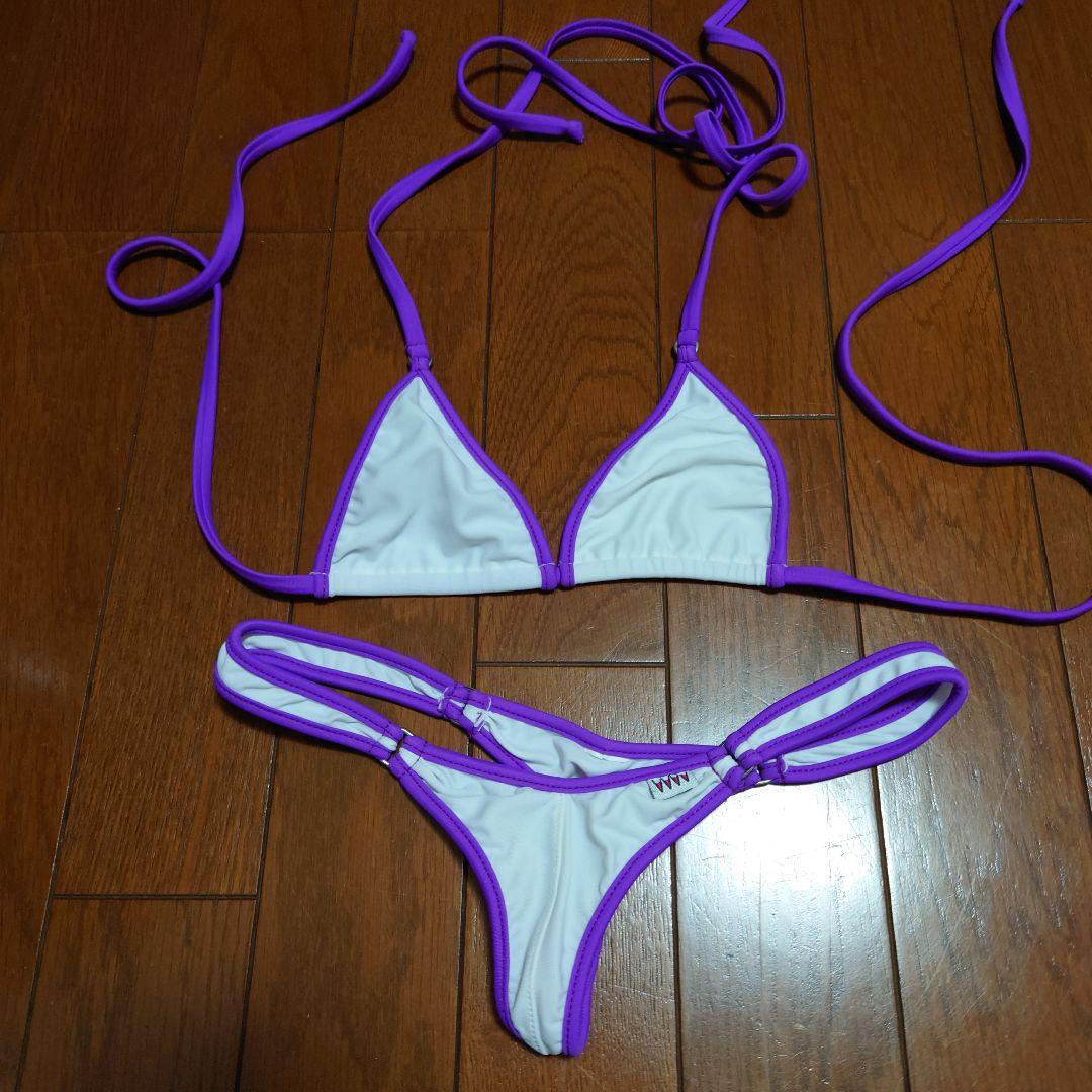 wickedweasel ホワイト/パープル 限定販売ビキニ （未使用シミあり）