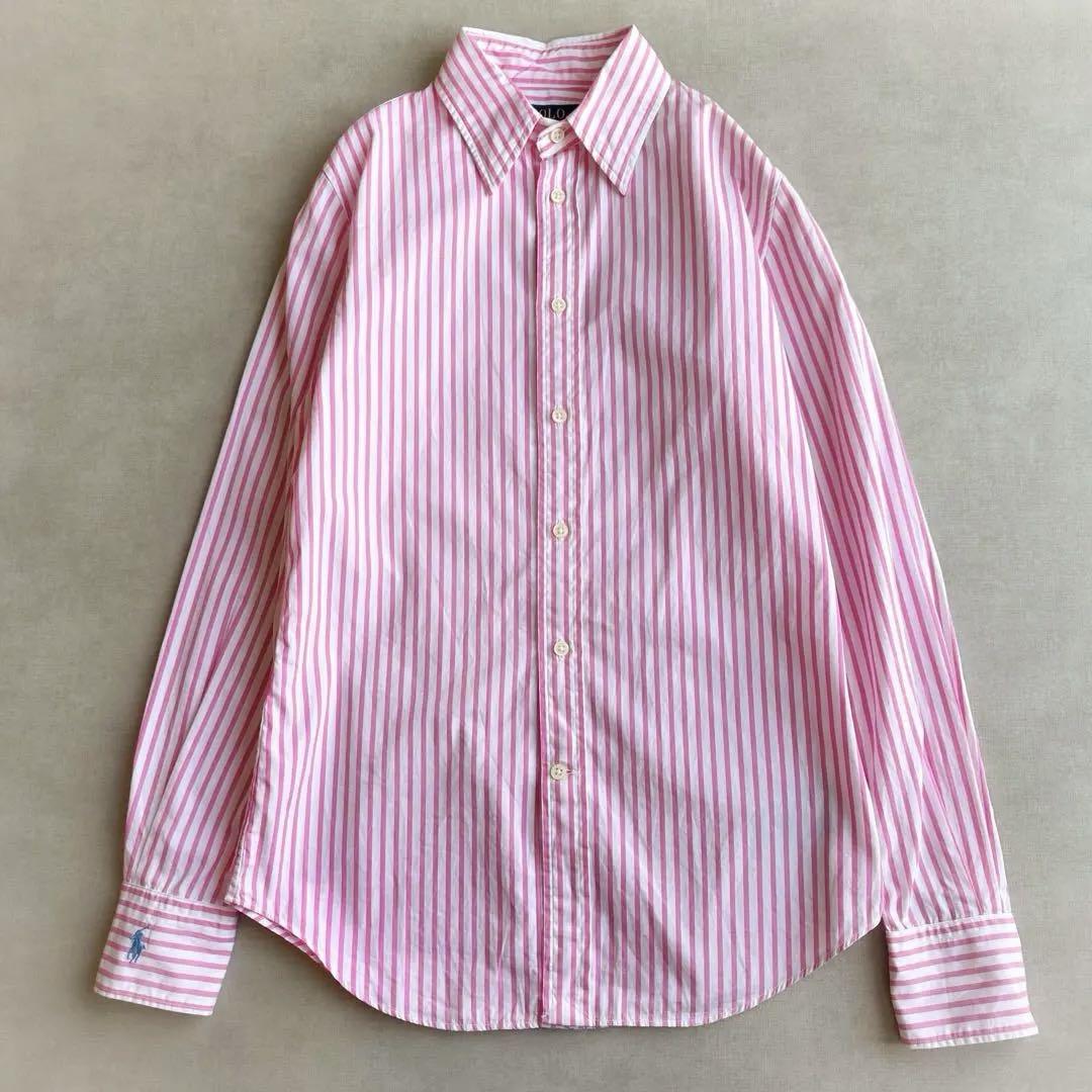 美品▲POLO RALPHLAUREN ポロラルフローレン/ストライプシャツ