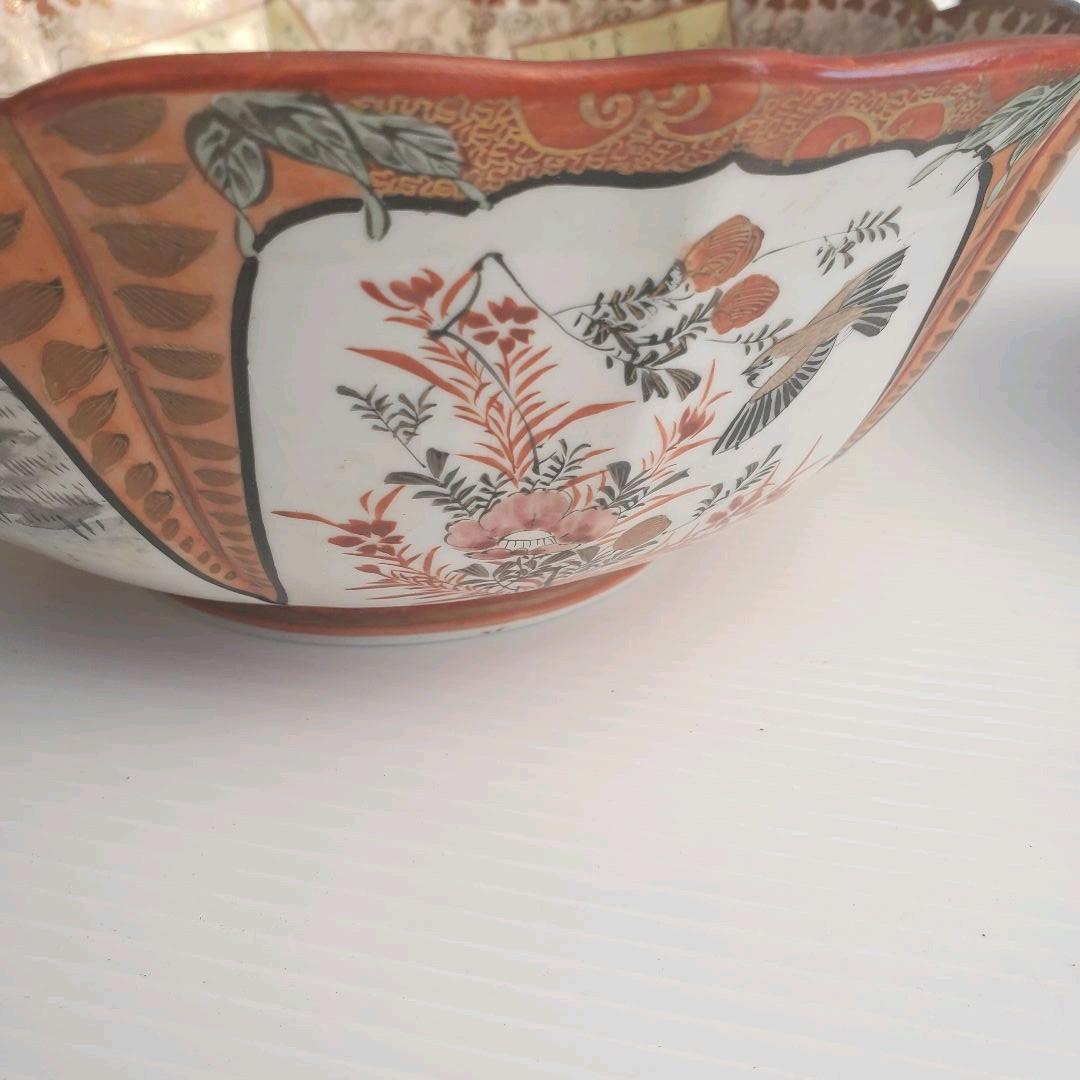44%割引とっておきし新春福袋 骨董品 九谷焼 大鉢 中鉢 2品 金彩色絵 ...