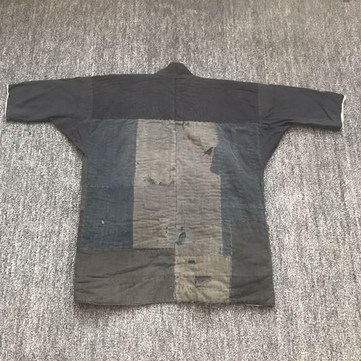 新品超激安 BORO 襤褸 刺し子 墨黒 藍染 木綿 野良着 明治期 希少 半纏 羽織 着物 t7AUy-m96300943253 最安値格安