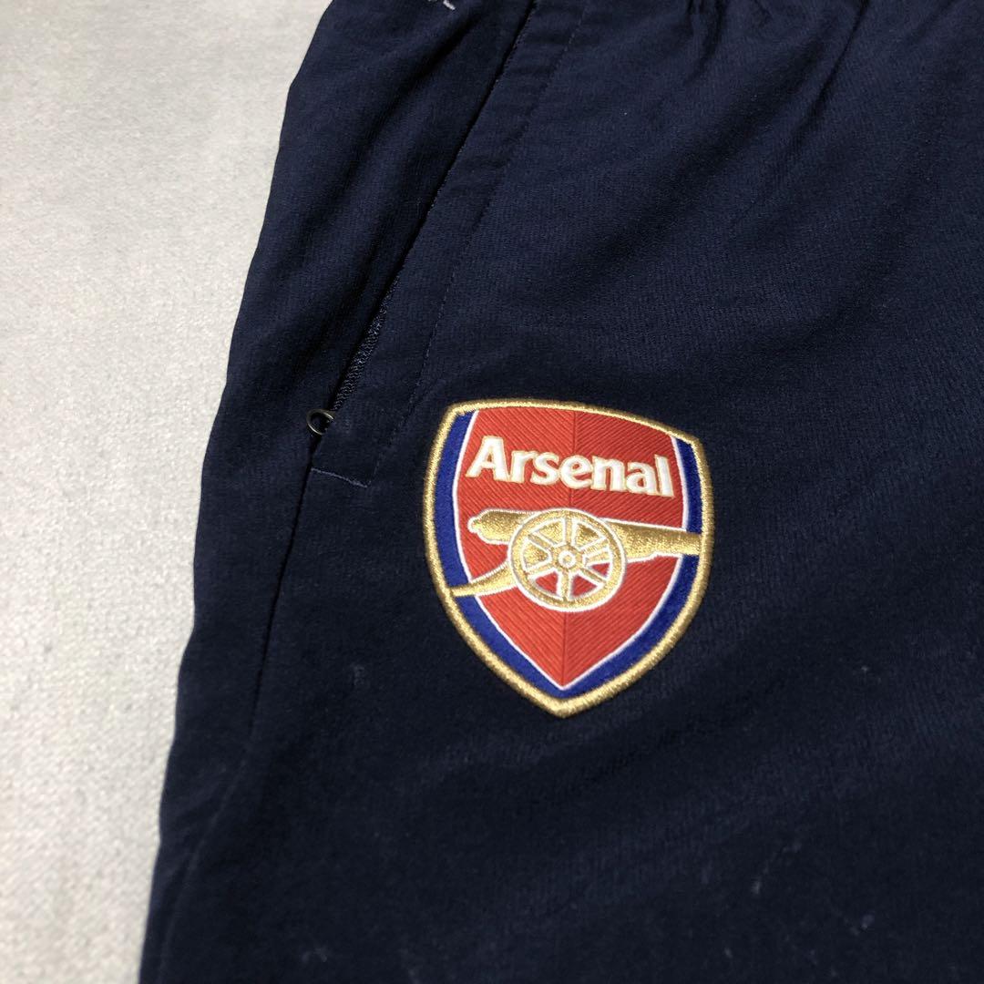 ナイキ　アーセナル　プレミアリーグ　刺繍ロゴ　ナイロンパンツ　ネイビー　M　古着
