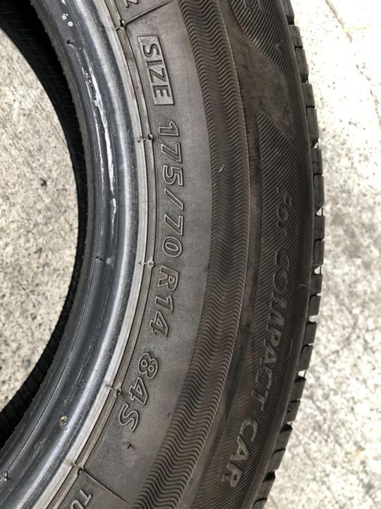 【18年製】175/70R14 ブリヂストン夏タイヤ 4本 画像3