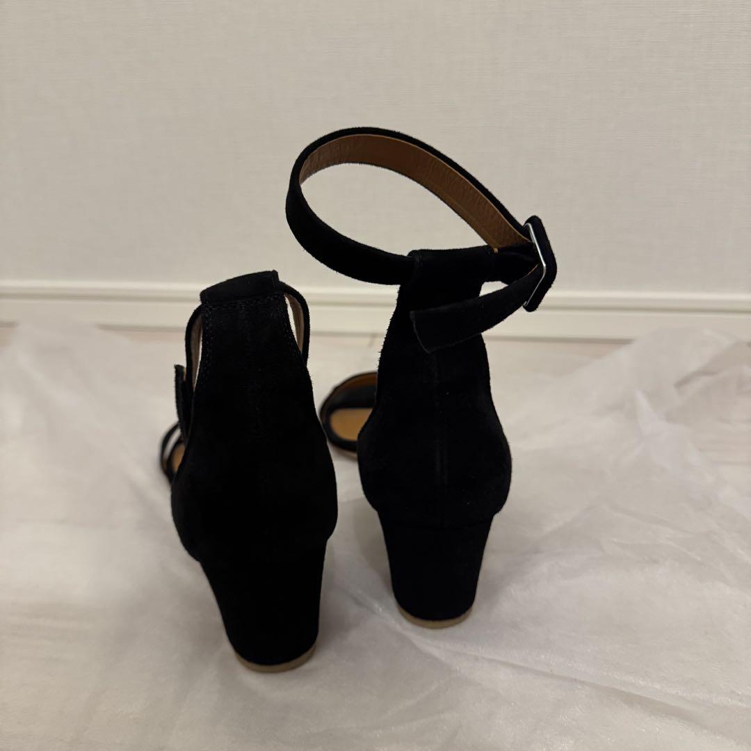 【美品】PIPPICHIC アンクルストラップサンダル ブラック