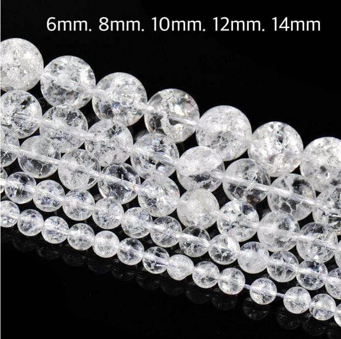 天然石クラック水晶14mm玉パワーストーンブレスレット数珠 - メルカリ 天然石クラック水晶14mm玉パワーストーンブレスレット数珠 - メルカリ
