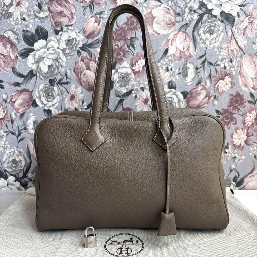 ゆきちゃん HERMES エルメス ヴィクトリア35 エトゥープ SV金具