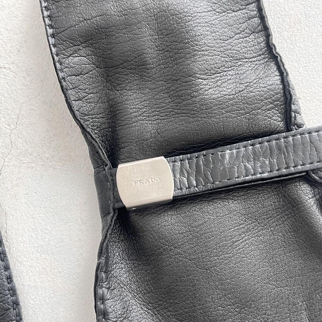 小物 prada ... archive leather belt gloves