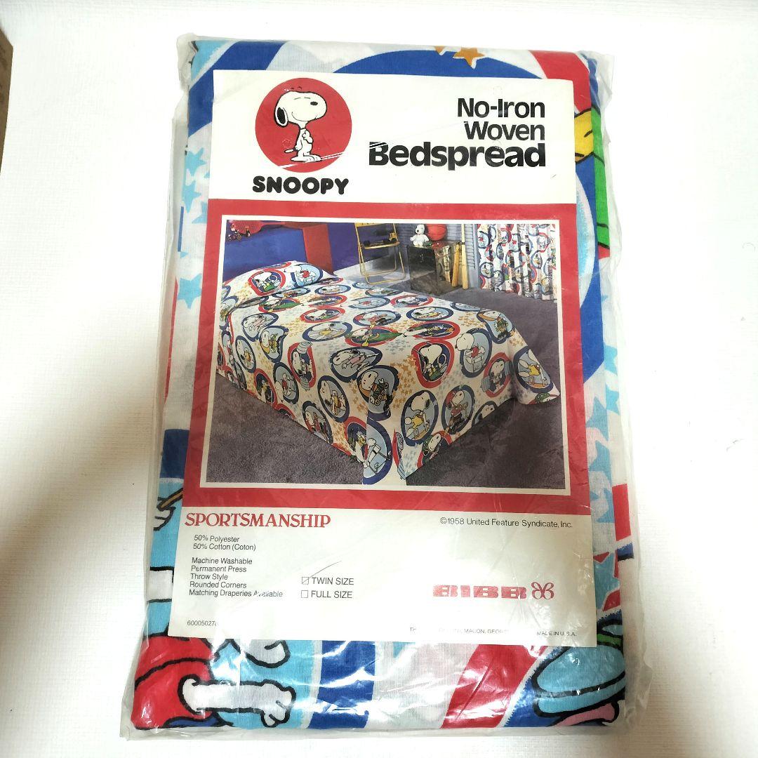 未開封品 スヌーピー ビンテージシーツ ベッドスプレッド