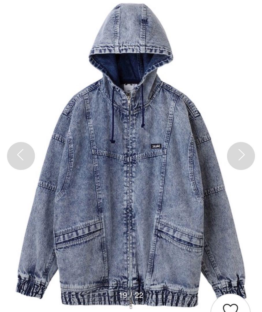 X-girl 】DENIM BIG BLOUSON デニムフード付き ブルゾン