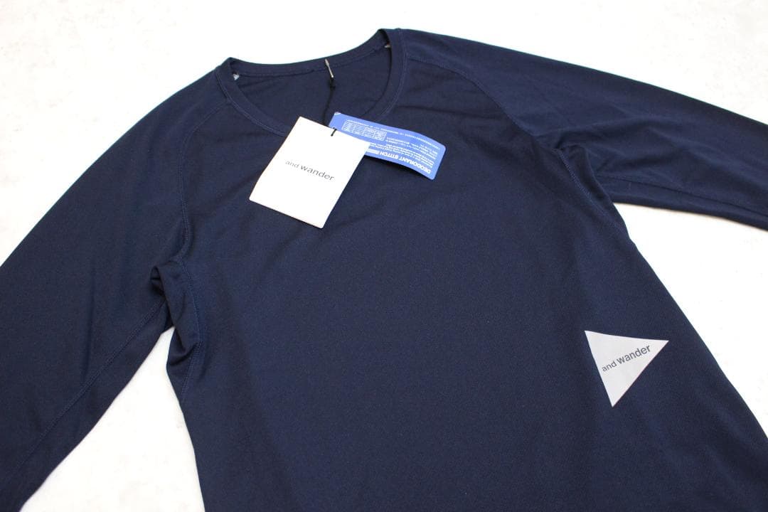 【新品】サイズ00　アンドワンダー　ドライジャージー ラグラン ロングスリーブ