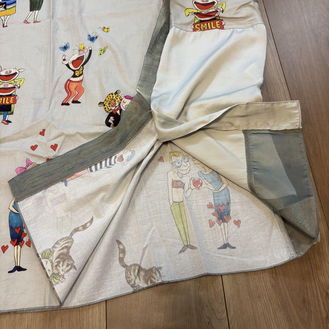 美品OLLEBOREBLA アルベロベロ　シャツワンピース　ぶた アリス　刺繍 美品OLLEBOREBLA アルベロベロ シャツワンピース ぶた アリス 刺繍