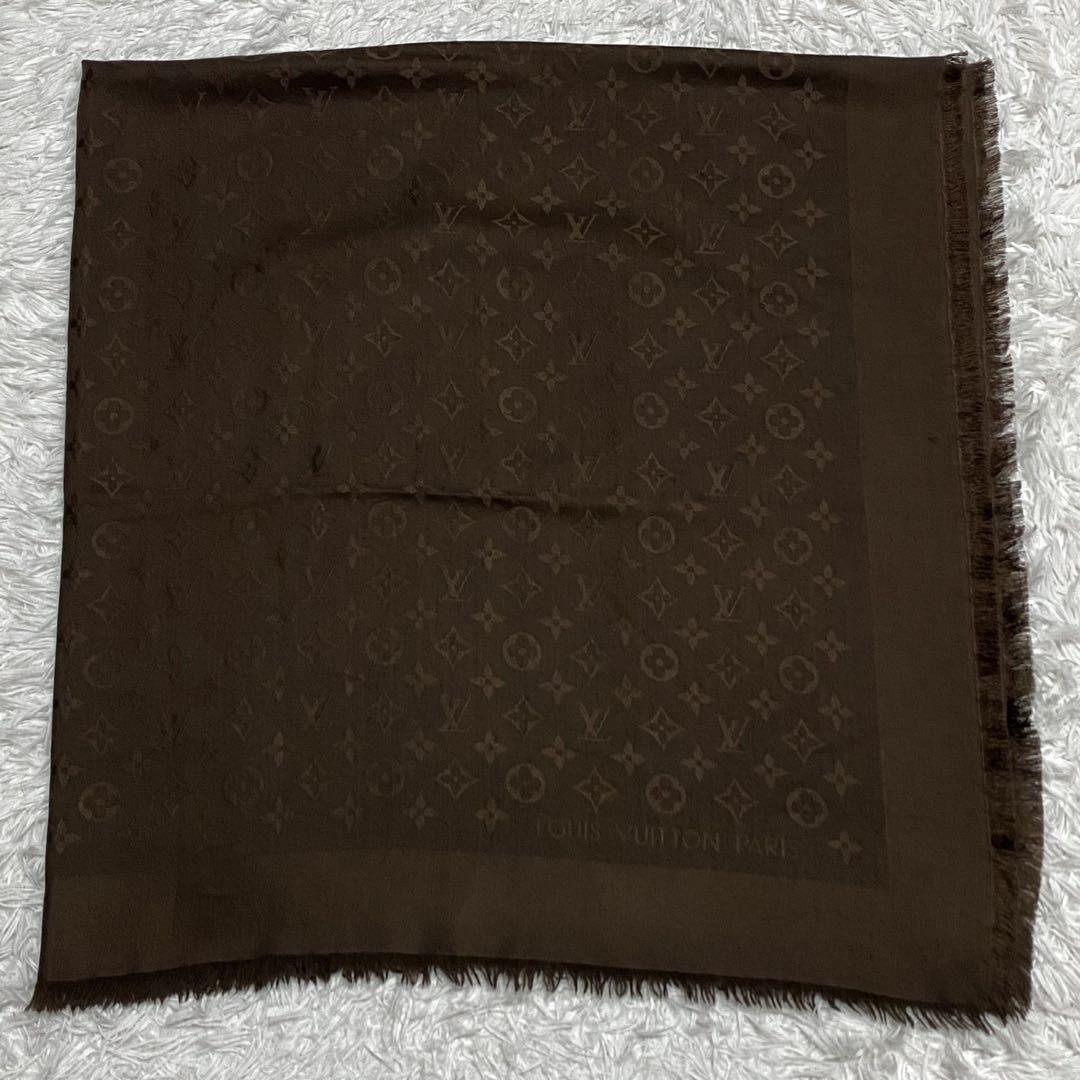 LOUIS VUITTON・ルイヴィトン・大判ストール・モノグラム・シルク
