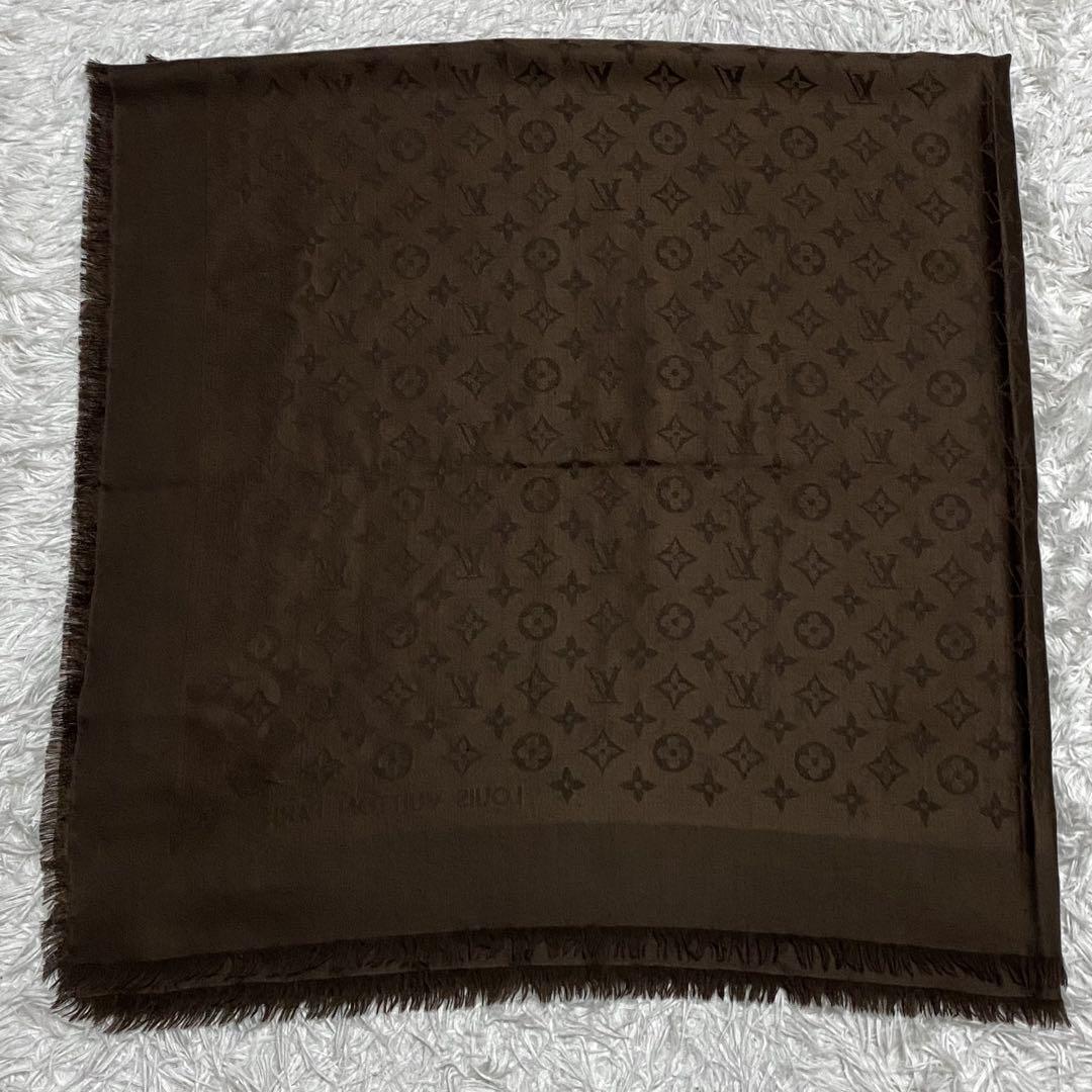 LOUIS VUITTON・ルイヴィトン・大判ストール・モノグラム・シルク