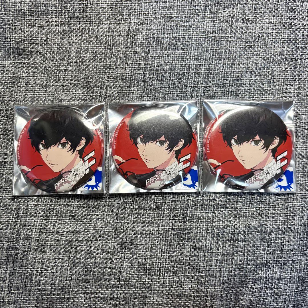 ペルソナ　FiFSイラスト展 缶バッジ2　ペルソナ5 主人公　6点セット ペルソナ FiFSイラスト展 缶バッジ2 ペルソナ5 主人公 6点セット