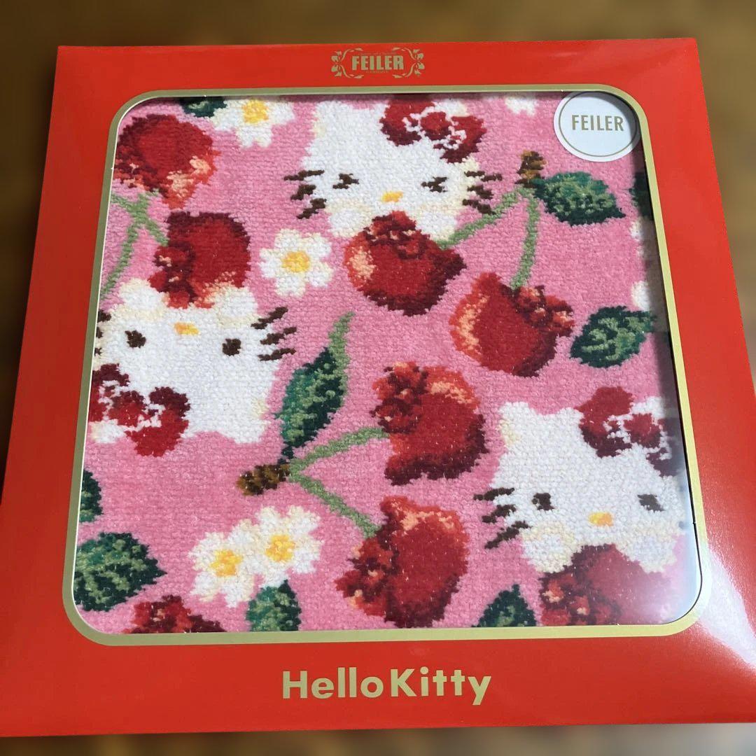 箱無し☆FEILER ハローキティ チェリータオルハンカチ - メルカリ