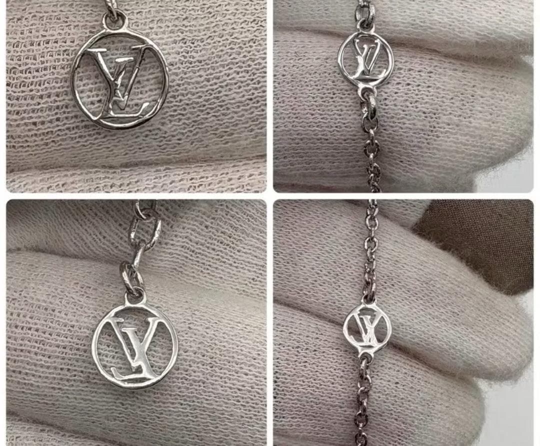 ✨【美品】Louis Vuitton シルバー V字型ネックレス