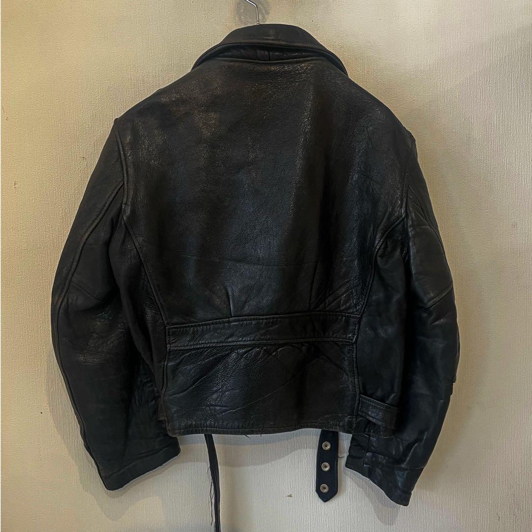 今ならほぼ即納！ 40's vintage メルカリ - ブラックレザーダブルライダースジャケット ジャケット・アウター