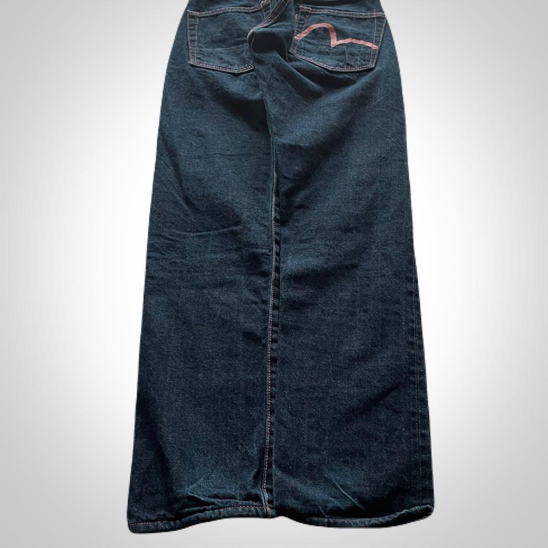 EVISU LOT.2000 ピンクカモメ 濃紺 デニムパンツ 25 赤耳 希少 EVISU LOT.2000 ピンクカモメ 濃紺 デニムパンツ 25 赤耳 希少