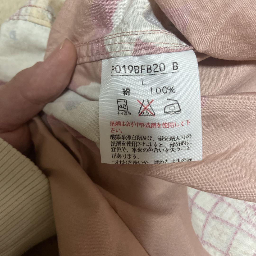 【未使用品】ピンクハウス　フード　シャツ　ピンク　オーバーサイズ　L 綿100