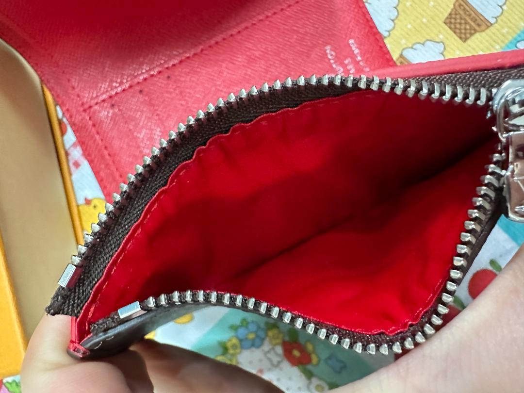 ポルトフォイユゾエ　三つ折り財布　モノグラム　箱